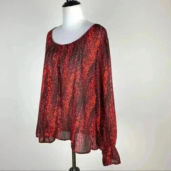 Notations top size L Multicolored peasant sleeve - Picture 6 of 9